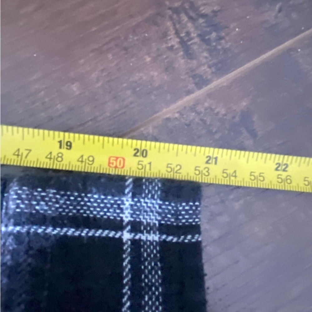American Eagle Black White Plaid Oversized Button Up Shirt XS - Picture 12 of 12